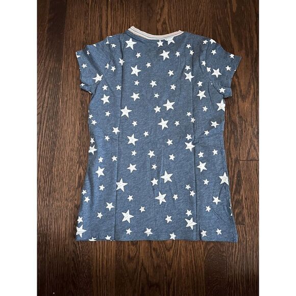 NEW crewcuts Girls 12 Knit Top Short Sleeve Star Print Tee - Picture 2 of 4
